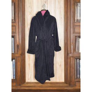 Jasmine Rose Intimates Plush Black Belted Robe